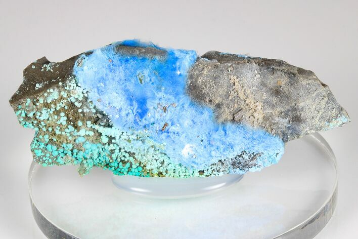 Vibrant Blue, Cyanotrichite Crystal Aggregates - China #183994